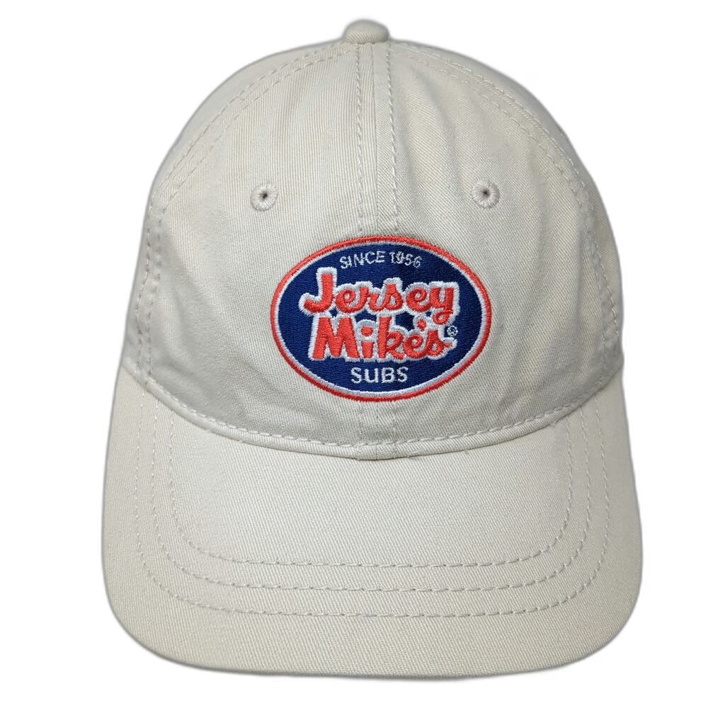 District Jersey Mike's Subs Hat Baseball Cap Beige One Size Cotton Slideback